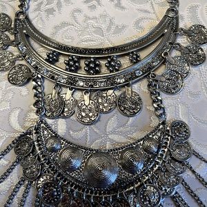 Long oxidized Necklace